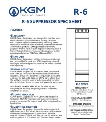 Kgm Technologies R6 Supressor ** In Stock *