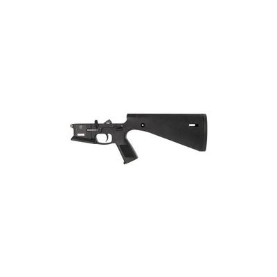 KE Arms KP-15 Polymer Complete AR15 Lower Receiver - Black | Mil-Spec Parts Kit | Integral Buttstock & Pistol Grip