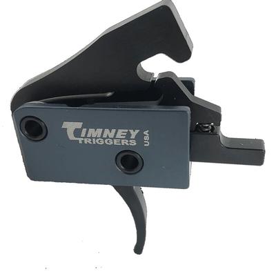 Timney Triggers Impact AR Trigger Drop In Mil-Spec AR-15's 3-4lb Pull Weight Single Stage Non-Adjustable Curved Trigger Shoe Gray/Black