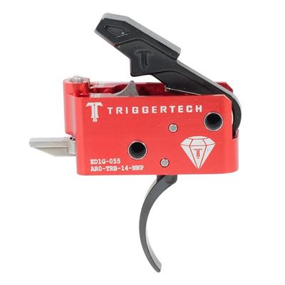  Triggertech Ar15 Diamond Curved Blk/Red Two Stage Trigger Ar0- Trb- 14- Nnc