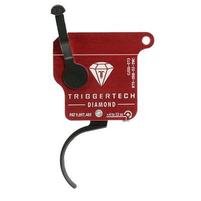 TriggerTech Rem 700 Clone Diamond Curved Clean Blk/Red Single Stage Trigger R70-SRB-02-TNC