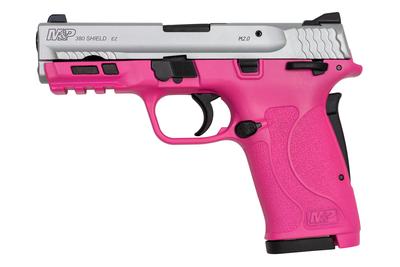  Smith & Wesson Mp380 Shield Ez 380 Acp Semi- Automatic Pistol With Prison Pink Frame And Silver Slide
