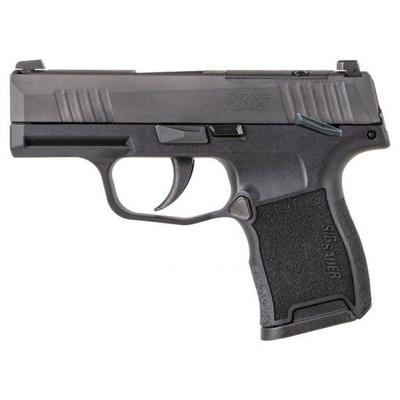 SIG P365-380 OPTICS READY .380 ACP PISTOL WITH MANUAL SAFETY, BLACK - 365-380-BSS-MS