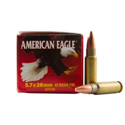 AMERICAN EAGLE 5.7X28MM 40GR FMJ AMMUNITION 50RDS - AE5728A