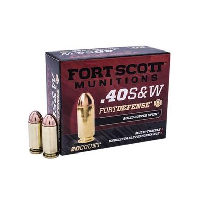 Fort Scott Munitions .40 S&W 125 Grain Centerfire Pistol Ammunition, 400-125-SCV