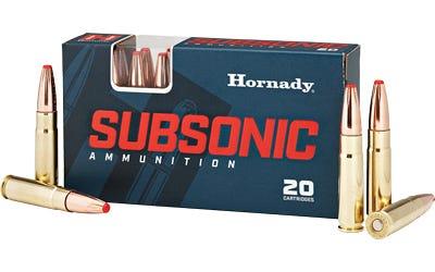 HORNADY SUBSONIC 190 GRAIN SUB-X BRASS .300 AAC BLACKOUT / 7.62 X 35 20RDS