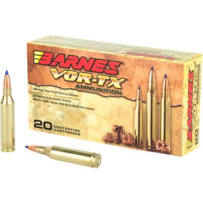 BARNES BULLETS VOR-TX 80 GR TIPPED TSX BOAT TAIL .243 WIN AMMO, 20/BOX - 21522