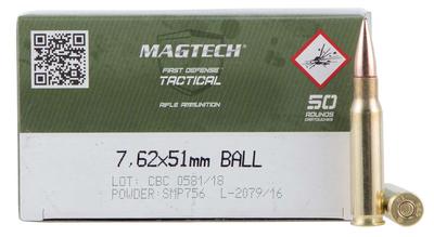 MAGTECH 762A TACTICAL/TRAINING 7.62X51MM NATO 147 GR FULL METAL JACKET (FMJ) 50 RDS
