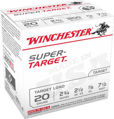 Winchester USA SHOTSHELL 20 Gauge 7/8 oz 2.75in Centerfire Shotgun Ammo, 25 Rounds