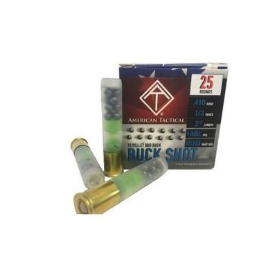 AMERICAN TACTICAL 410 GAUGE AMMO BBB, 25/BOX - ATIAC410BBB