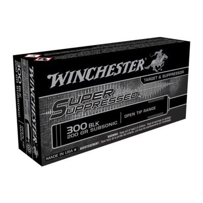 WINCHESTER .300 AAC BLACKOUT 200 GR SUPER SUPPRESSED SUBSONIC AMMUNITION, 20 ROUNDS - SUP300BLK