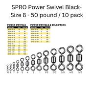  Spro Power Swivel Black-- Size 8 - 50 Pound/10 Pack
