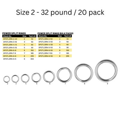 SPRO Power Split Rings - Size 2 - 32 pound / 20 pack