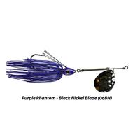  Picasso All- Terrain Weedless Inline Spinner Jig - 1/2oz - Purple Phantom - Black Nickel Blade