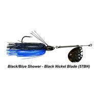  Picasso All- Terrain Weedless Inline Spinner Jig - 1/2oz - Black/Blue Shower - Black Nickel