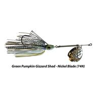  Picasso All- Terrain Weedless Inline Spinner Jig - 1/2oz - Green Pumpkin Gizzard Shad - Nickel