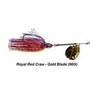  Picasso All- Terrain Weedless Inline Spinner Jig - 1/2oz - Royal Red Craw - Gold Blade