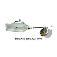  Picasso All- Terrain Weedless Inline Spinner Jig - 3/8oz - White Pearl/White Blade