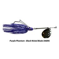  Picasso All- Terrain Weedless Inline Spinner Jig - 3/8oz - Purple Phantom - Black Nickel Blade