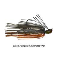  Picasso Hank Cherry Dock Rocket Jig- 1/2- Green Pumpkin/Amber/Red