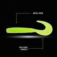  Crappie Monster Megga Grub 2 1/4in 10pk- Dew Drop