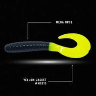  Crappie Monster Megga Grub 2 1/4in 10pk- Yellow Jacket