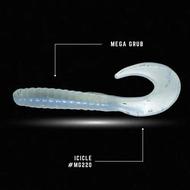  Crappie Monster Megga Grub 2 1/4in 10pk- Icicle