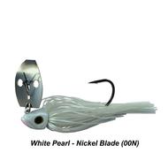  Picasso Aaron Martens Shock Blade Vibrating Jig 1/2oz- White Pearl/Nk Blade