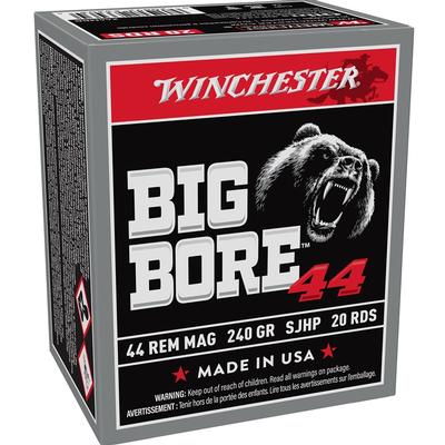 Winchester Big Bore 44 Remington Magnum 240 Grain Semi -Jacketed Hollow Point