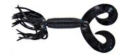  Yamamoto 5in Double Tail Hula Grub- Black With Blue Flake