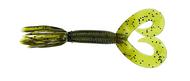  Yamamoto 5in Double Tail Hula Grub- Green Pumpkin With Black Flake