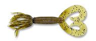  Yamamoto 5in Double Tail Hula Grub- Green Pumpkin With Purple And Black Flake