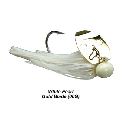 PICASSO LURES 1/2OZ.KNOCKER- WHITE PEARL GOLD BLADE