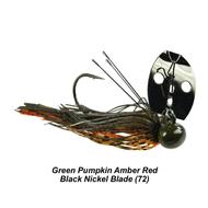  Picasso Lures 1/2oz.Knocker Heavy Cover- Green Pumpkin/Amber/Red -- Black Nickel Blade