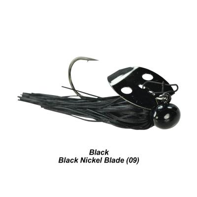 PICASSO LURES 3/4OZ KNOCKER- BLACK - BLACK NICKEL BLADE