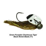  Picasso Lures 3/4oz Knocker- Green Pumpkin Chartreuse - Black Nickel Blade