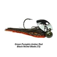  Picasso Lures 3/4oz Knocker- Green Pumpkin/Amber/Red-- Black Nickel Blade