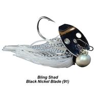  Picasso Lures 3/4oz Knocker- Bling Shad - Black Nickel Blade