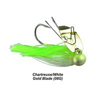  Picasso Lures 3/4oz Knocker Heavy Cover- Chartreuse/White - Gold Blade