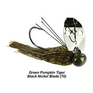  Picasso Lures 3/4oz Knocker Heavy Cover- Green Pumpkin Tiger - Black Nickel Blade