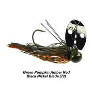  Picasso Lures 3/4oz Knocker Heavy Cover- Green Pumpkin/Amber/Red - Black Nickel Blade
