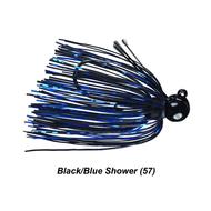  Picasso Lures 1/4oz Tungsten Little Spotty Jig - Black Blue Shower