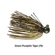  Picasso Lures 1/4oz Tungsten Little Spotty Jig - Green Pumpkin Tiger