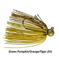  Picasso Lures3/16oz Tungsten Little Spotty Jig - Green Pumpkin Orange Tiger