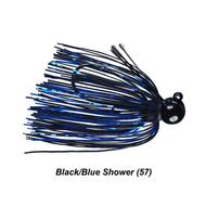  Picasso Lures 3/8oz Tungsten Little Spotty Jig - Black Blue Shower