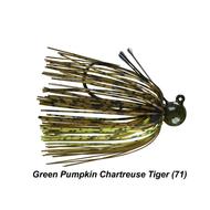  Picasso Lures 3/8oz Tungsten Little Spotty Jig - Green Pumpkin Chartreuse Tiger