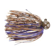  Picasso Tungsten Football Jig- 1/4 Oz - Green Pumpkin Tiger Purple- 3/0