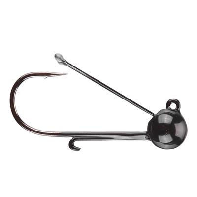 Picasso Tungsten Double Wire Weedless Ball Jig Heads - 3/16OZ -BLACK-4/0