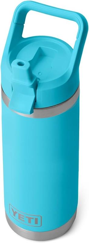 Custom Yeti Rambler 12 Oz Kids Bottle With Straw Cap, Reef Blue