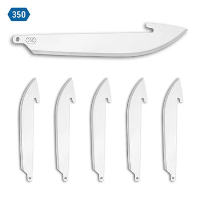 OUTDOOR EDGE DROP-POINT REPLACEMENT BLADES, 6 PACK-STAINLESS